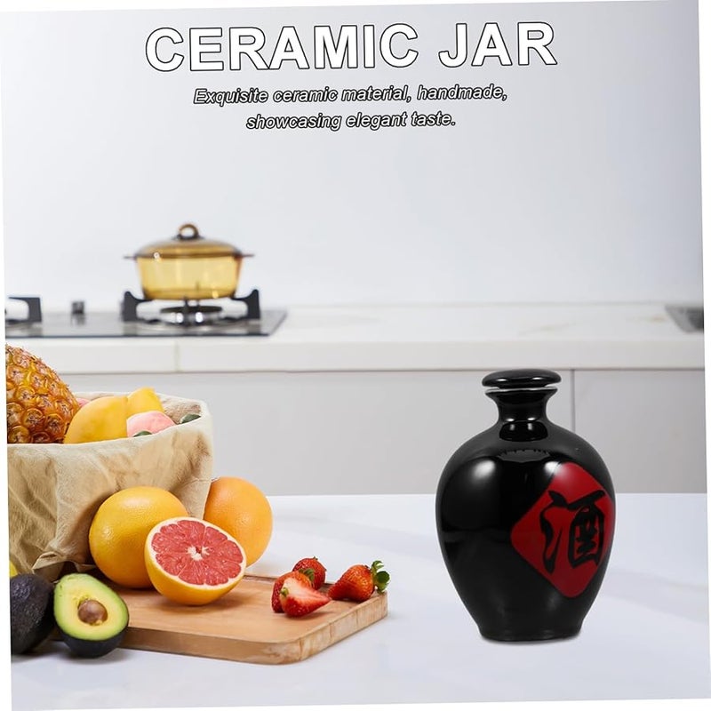 Handcrafted Ceramic Sake Bottle Traditional Chinese Decorative Liquor Wine Vase - Image 5